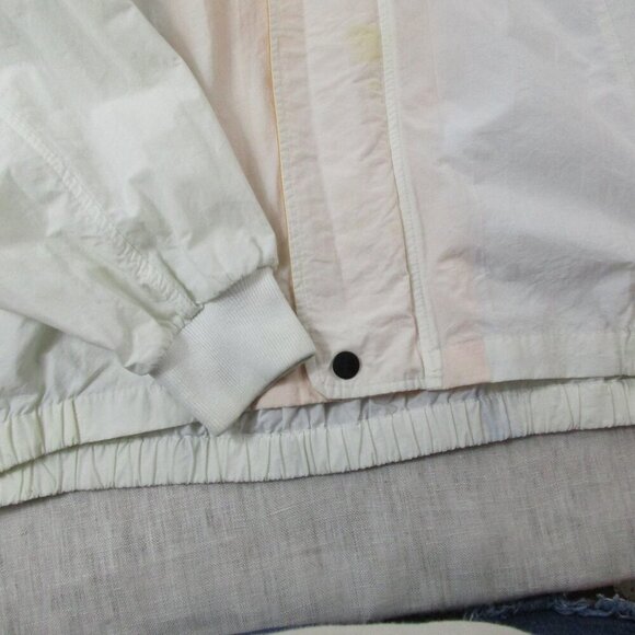 Vintage Nautica Jacket Mens XL White Windbreaker Long Sleeve Hooded Full Zipper - Picture 6 of 14